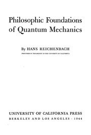 Philosophical Foundations Of Quantum Mechanics