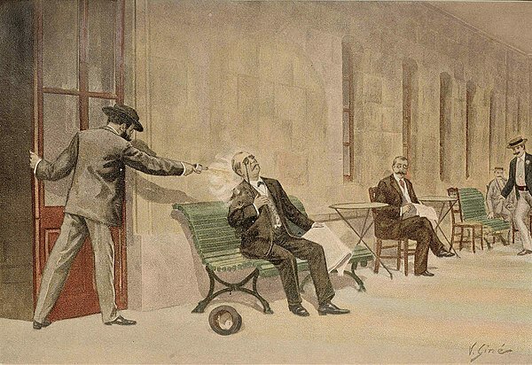 Assassinat del president del govern Cánovas del Castillo.