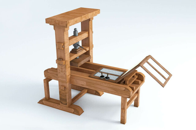 The printing press was discovered