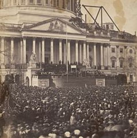 Abraham Lincoln inaugurated