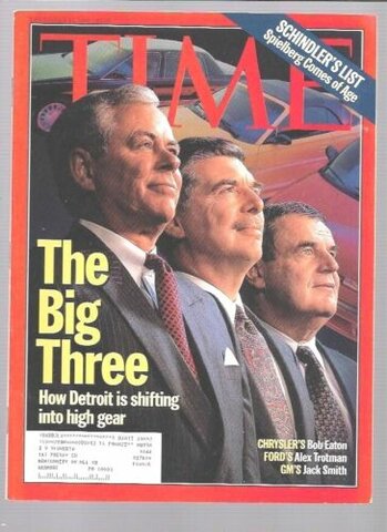 La gran depresión para "Big Three", Ford, Chrysler y General Motors