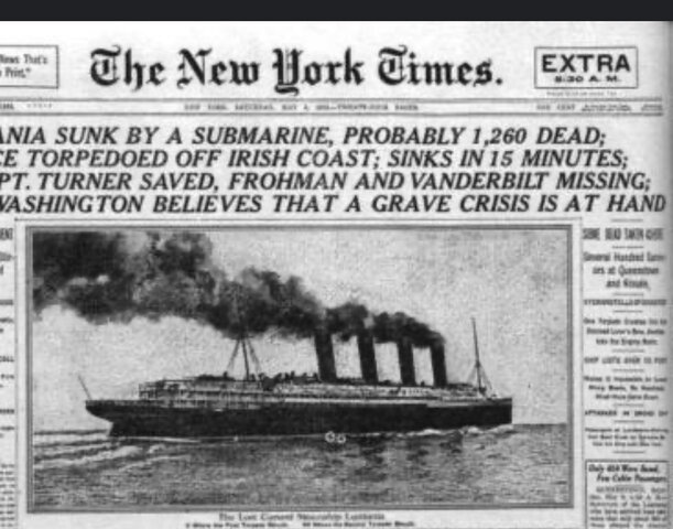 The Declaration of Unrestricted Submarine Warfare by Germany