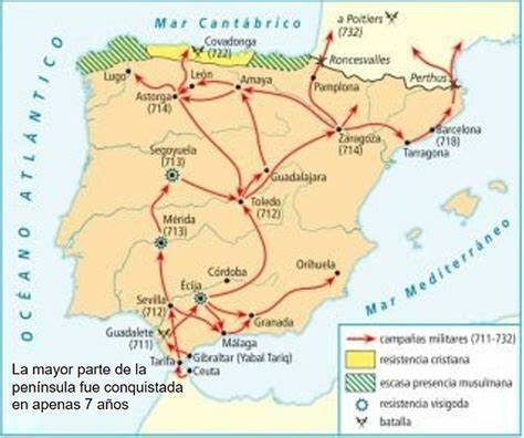 Entrada de los musulmanes en la península ibérica