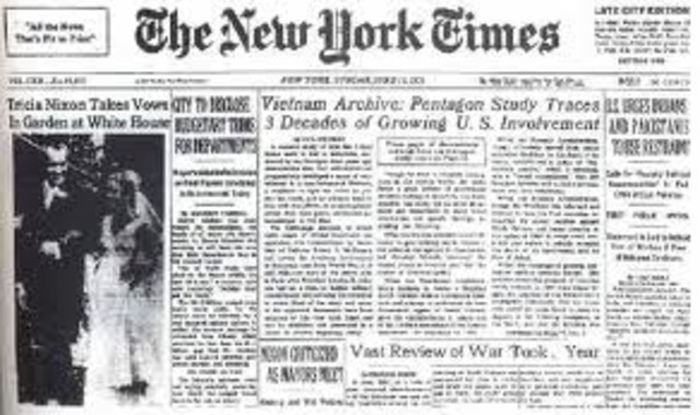 The New York Times Publishes Pentagon Papers