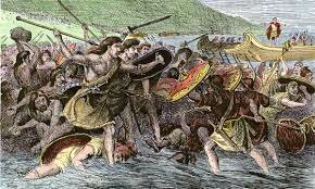 Caesar invades Britain