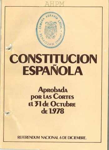 Actual Constitución española votada