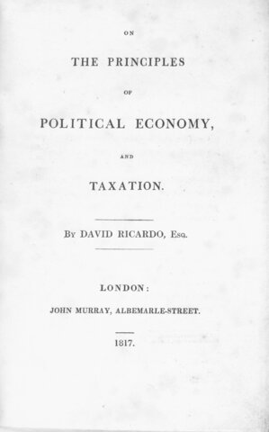 Principles of Political Economy and Taxation