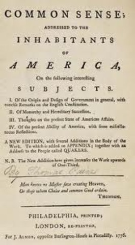 Thomas Paine writes Common Sense