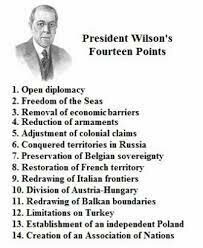 The fourteen points by President Wilson