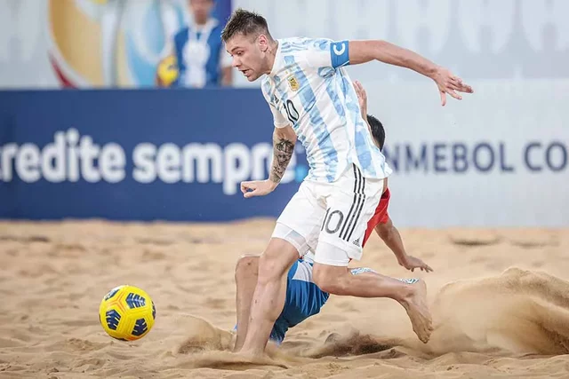 Primera participación de la seleccion Argentina en Beach Football