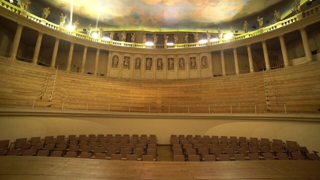 First Roof Cover Theatre Opens-The Teatro Olimpico
