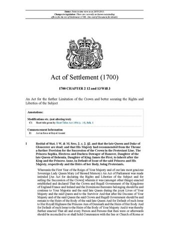Act of Settlement