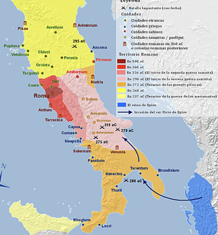 Roma conquista la península d'Itàlia
