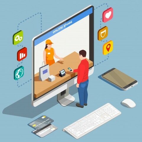 Crecida exponencial de la venta online