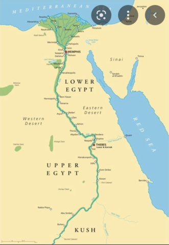 Egyptians split ancient Egypt into two Kingdoms: Upper and Lower Egypt