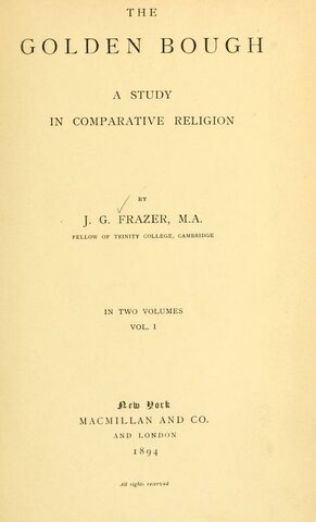 James Frazer publica su libro sobre mitología y religiones
