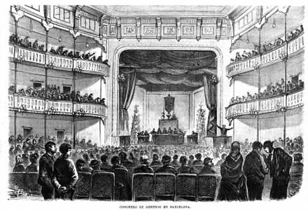 El 1r congrés de la Federació Regional Espanyola de l’AIT, l’anomenada FRE, és va celebrar a Barcelona al 1870.