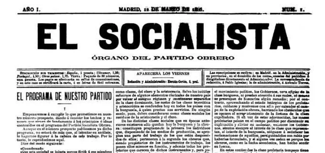 Es comença a publicar el diari "El Socialista"