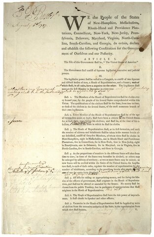 First Constitution of the Unites states