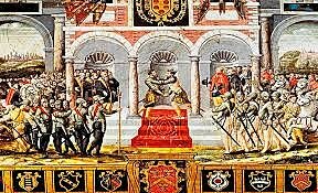 Guerra hispano-francesa, con victorias de España. Paz de Cateau-Cambrésis,