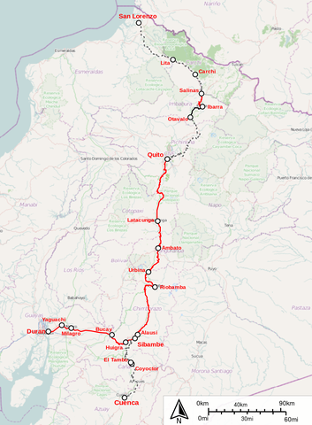 Recorrido del Ferrocarril - 1912 Último año ferrocarril