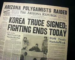 End of the Korean war.