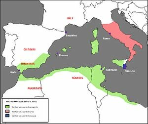 264 aC: Inici Primera guerra púnica