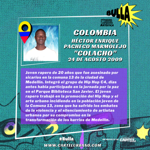 *COLOMBIA* Héctor Enrique Pacheco, 'kolacho'