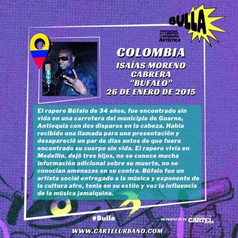 *COLOMBIA* Isaías Moreno. BUFALO