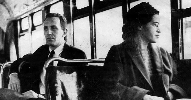 Rosa Parks refuses to give up her seat