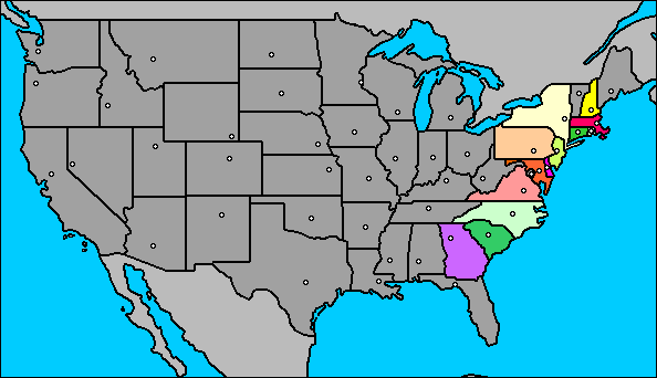 The 13 colonies