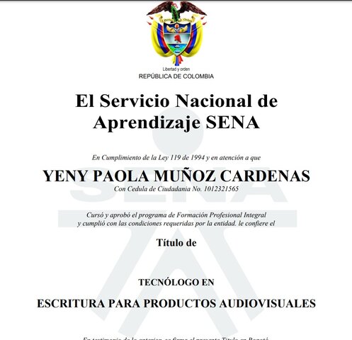 Me gradue en el SENA