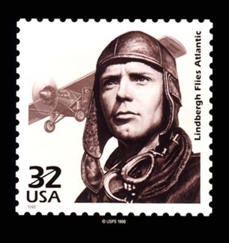 Lindbergh flies the Atlantic solo