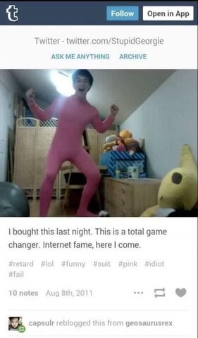 George buys Pink Guy outfit
