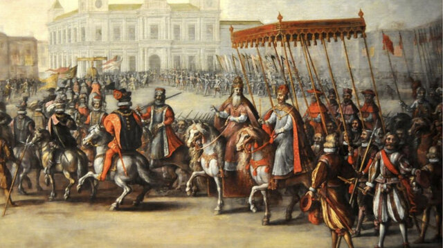 Carlos I es coronado emperador y rey de Italia en Bolonia por el Papa Clemente VII