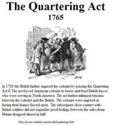 Quartering Act Of 1765