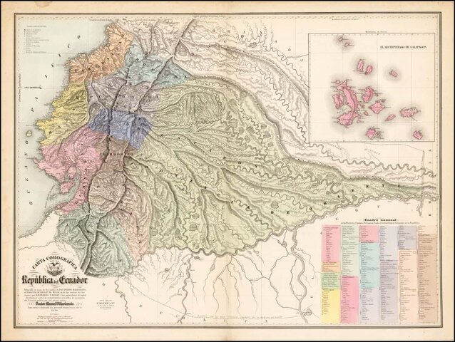 Carta corográfica de Manuel Villavicencio