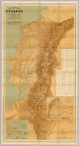 Mapa de Ecuador de Teodoro Wolf (1892)