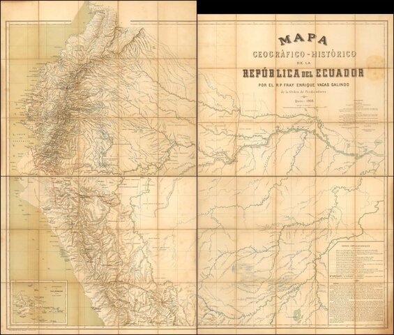 Mapa de Ecuador de Vacas Galindo (1906)