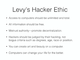 The Hacker Ethic
