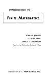 Wrote Introduction to Finite Mathematics