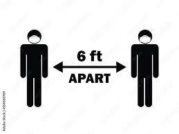 6 feet apart being spread all over the media