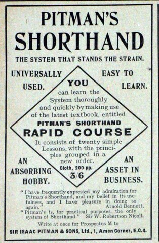 Pittman Teaches Shorthand by Correspondence