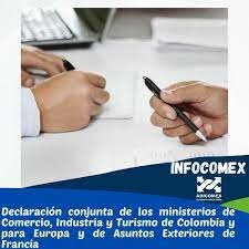 Declaración conjunta de los ministerios de Comercio, Industria y Turismo de Colombia y para Europa y de Asuntos Exteriores de Francia