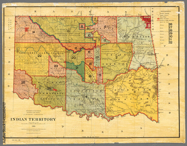 The US Governament created the first Indian territory.