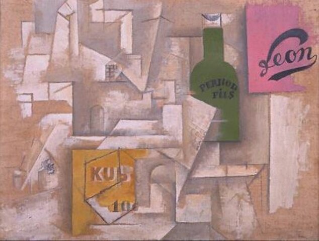 PICASSO Paesaggio con manifesti 1912