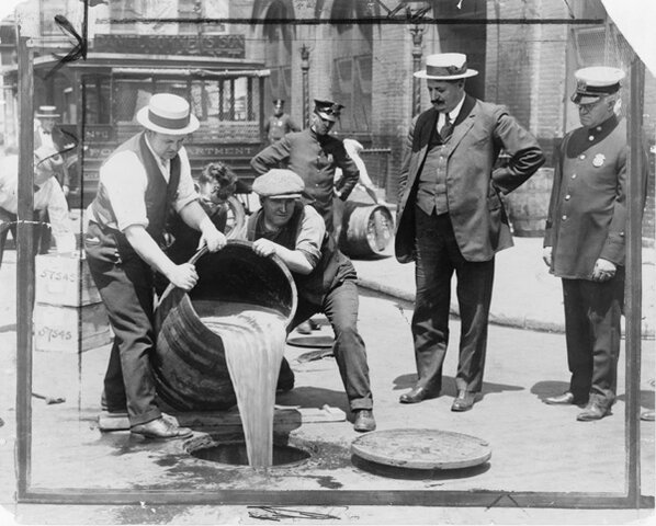 Ratification of the Eight enacting prohibition of alchol in the United Sates