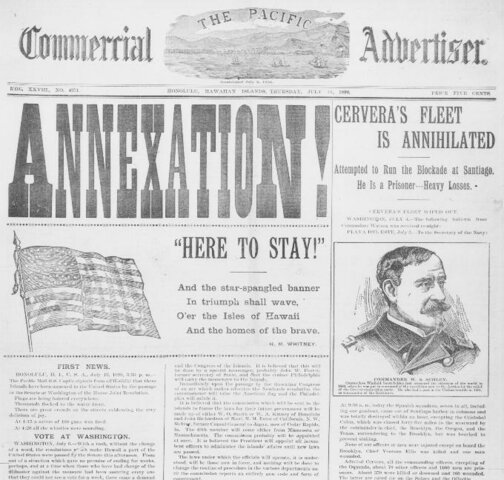 Call for the annexation of Hawaii