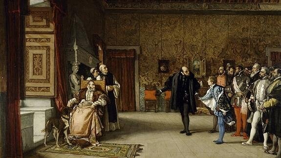 Carlos I abdica en su hijo Felipe y en su hermano Fernando. Se retira al monasterio de Yuste, donde muere 1558.