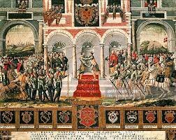 Guerra hispano-francesa, con victorias de España. Paz de Cateau-Cambrésis,